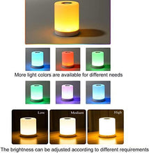 Load image into Gallery viewer, Touch Dimmable Table Lamp, Bedside Table Lamp, LED Night Light with Color Changing Portable for Living Room Bedroom