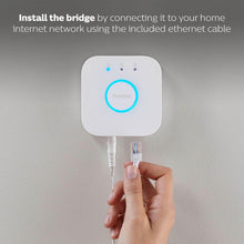 Load image into Gallery viewer, NEW Philips Hue Starter Kit: (3) E26 LED Smart Bulbs (75W) + Smart Button - Adjustable Color and Brightness, Voice Control, Easy Setup