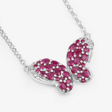 Load image into Gallery viewer, 4.15 Carat Genuine Ruby and White Zircon .925 Sterling Silver Pendant