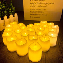 Load image into Gallery viewer, 6/24Pcs Flameless LED Candles Electric Fake Candle Battery Operated LED Tea Lights in Warm White for Wedding Table Festival Celebration Halloween Tea Light Creative Lamp Battery Powered Home Wedding Birthday Party Decoration Lighting