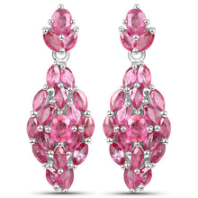 Load image into Gallery viewer, 4.12 Carat Genuine Ruby .925 Sterling Silver Earrings