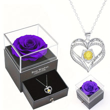 Load image into Gallery viewer, Permanent Rose Gift Box, Love Rose Multi Pendant Necklace, Women's Simple and Exquisite Jewelry, Gift for Mother, Lover, Best Friend, New Year's Gift, Mother's Day Gift, Birthday Gift, Party, Thanksgiving Gift, Allergen resis