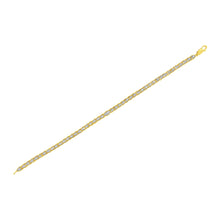 Load image into Gallery viewer, 10K Yellow Gold Plated .925 Sterling Silver 1 cttw Prong-Set Diamond Pear Shape Link Bracelet (I-J Color, I1-I2 Clarity) - 7.25"