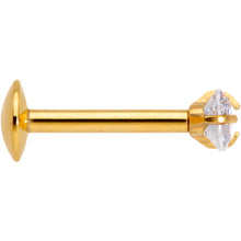 Load image into Gallery viewer, 5/16 Clear Heart CZ Gold PVD Internally Threaded Labret Monroe