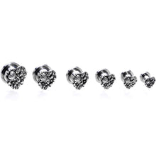 Load image into Gallery viewer, Ladybug Heart Screw Fit Tunnel Plug Set 6mm to 16mm