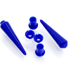 Load image into Gallery viewer, Blue 2 in 1 Interchangeable Screw Fit Plug and Taper Set