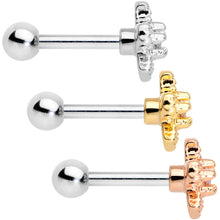 Load image into Gallery viewer, 1/4 Multi Tone Star Flower Gem Cartilage Tragus Earring Three Pack Set