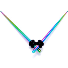 Load image into Gallery viewer, Rainbow Anodized Titanium Micro Taper Straight Plug Set 14G to 10G