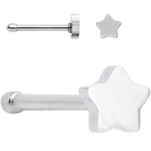 Load image into Gallery viewer, 1/4 Clear Gem Cosmic Universe Nose Bone 6 Pack Set