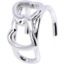 Load image into Gallery viewer, Heart to Heart Linked Infinity Heart Ear Cuff
