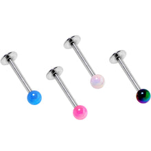 Load image into Gallery viewer, Multi Color Pearlescent Acrylic Ball Labret Monroe Tragus Set of 4