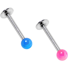 Load image into Gallery viewer, Multi Color Pearlescent Acrylic Ball Labret Monroe Tragus Set of 4
