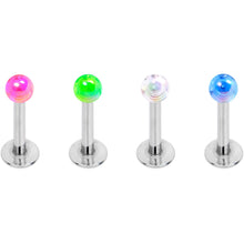 Load image into Gallery viewer, Multi Color Translucent Blast Ball Labret Monroe Set of 4