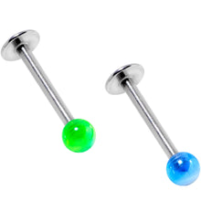 Load image into Gallery viewer, Multi Color Translucent Blast Ball Labret Monroe Set of 4