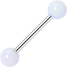 Load image into Gallery viewer, Multi Color Pearlescent Acrylic Ball Barbell Tongue Ring Set of 4