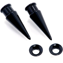 Load image into Gallery viewer, Black 2 in 1 Interchangeable Screw Fit Plug and Taper Set