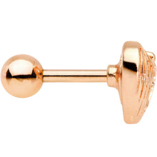 Load image into Gallery viewer, Clear CZ Gem Rose Gold Plated Hugged Heart Cartilage Tragus Earring
