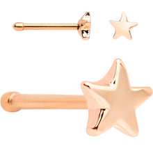 Load image into Gallery viewer, White Faux Opal Rose Gold PVD Out of This World Nose Bone 6 Pack Set