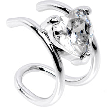 Load image into Gallery viewer, Clear CZ Gem Royal Heart Bling Non Pierced Ear Cuff