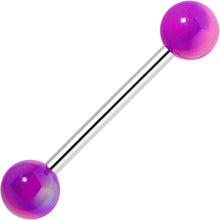 Load image into Gallery viewer, Pink Purple Green Neon Barbell Tongue Ring Set of 4