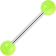 Load image into Gallery viewer, Pink Purple Green Neon Barbell Tongue Ring Set of 4