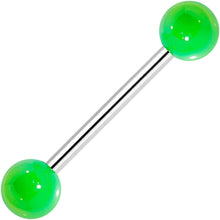 Load image into Gallery viewer, Pink Purple Green Neon Barbell Tongue Ring Set of 4