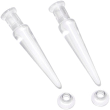 Load image into Gallery viewer, Clear 2 in 1 Interchangeable Screw Fit Plug and Taper Set