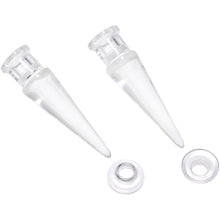 Load image into Gallery viewer, Clear 2 in 1 Interchangeable Screw Fit Plug and Taper Set