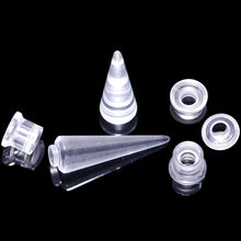 Load image into Gallery viewer, Clear 2 in 1 Interchangeable Screw Fit Plug and Taper Set