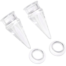 Load image into Gallery viewer, Clear 2 in 1 Interchangeable Screw Fit Plug and Taper Set
