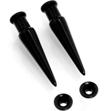 Load image into Gallery viewer, Black 2 in 1 Interchangeable Screw Fit Plug and Taper Set