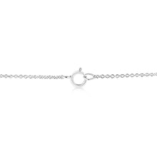 Load image into Gallery viewer, 14K White Gold 1/2 Cttw Lab Grown Oval Shape Solitaire Diamond East West 18" Pendant Necklace (E-F Color, VS1-VS2 Clarity)