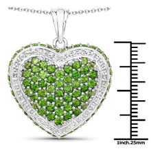 Load image into Gallery viewer, 4.62 Carat Genuine Chrome Diopside .925 Sterling Silver Pendant