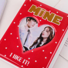Load image into Gallery viewer, 64 Pockets 3 Inches Photo Album Card Holder Receipt Storage Hollow Love Heart Photo Holder Business Card Bag Kpop Photocard Holder Book Polaroid Book Album Gifts For Valentines Day