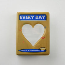 Load image into Gallery viewer, 64 Pockets 3 Inches Photo Album Card Holder Receipt Storage Hollow Love Heart Photo Holder Business Card Bag Kpop Photocard Holder Book Polaroid Book Album Gifts For Valentines Day