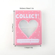 Load image into Gallery viewer, 64 Pockets 3 Inches Photo Album Card Holder Receipt Storage Hollow Love Heart Photo Holder Business Card Bag Kpop Photocard Holder Book Polaroid Book Album Gifts For Valentines Day