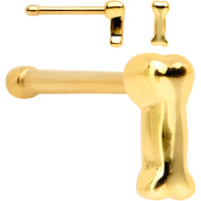 Load image into Gallery viewer, Clear Gem Gold PVD House Pets Nose Bone 6 Pack Set