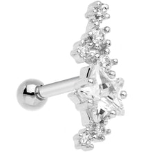 Load image into Gallery viewer, Clear CZ Gem Shooting Star Cartilage Tragus Earring