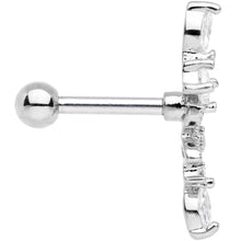 Load image into Gallery viewer, Clear CZ Gem Flower Cascade Cartilage Tragus Earring