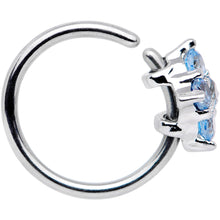 Load image into Gallery viewer, 20G 5/16 Blue CZ Gem Cluster Seamless Circular Ring