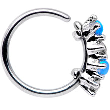 Load image into Gallery viewer, 20G 5/16 Blue Synthetic Opal Staccato Seamless Circular Ring