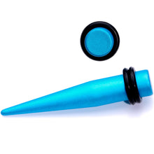 Load image into Gallery viewer, Aqua Matte Silicone Straight Taper Set 4mm to 12mm