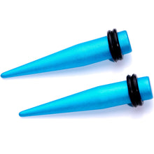 Load image into Gallery viewer, Aqua Matte Silicone Straight Taper Set 4mm to 12mm