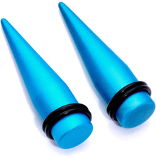 Load image into Gallery viewer, Aqua Matte Silicone Straight Taper Set 4mm to 12mm