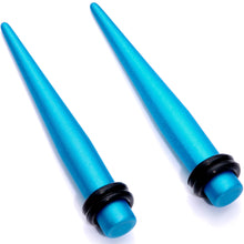 Load image into Gallery viewer, Aqua Matte Silicone Straight Taper Set 4mm to 12mm
