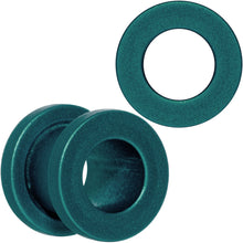 Load image into Gallery viewer, Teal Matte Silicone Screw Fit Tunnel Plug Set 6mm to 25mm
