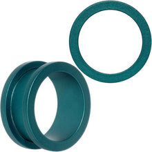 Load image into Gallery viewer, Teal Matte Silicone Screw Fit Tunnel Plug Set 6mm to 25mm