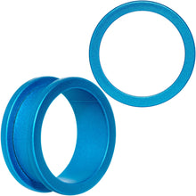Load image into Gallery viewer, Aqua Matte Silicone Screw Fit Tunnel Plug Set 6mm to 25mm
