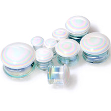 Load image into Gallery viewer, 7/16 White Glass Radical Radiance Double Flare Plug Set
