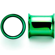 Load image into Gallery viewer, Green Anodized Steel Double Flare Tunnel Plug Set 4mm-16mm